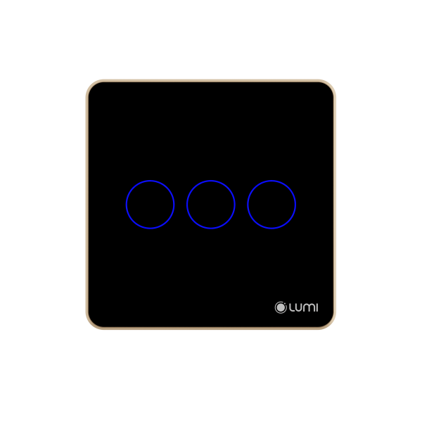 Công tắc cảm ứng Luto kính phẳng, viền thẳng – 3 nút